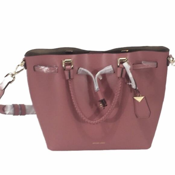 Micheal Kors Blakey Leather Bucket Bag, Rose Pink - Picture 1 of 9